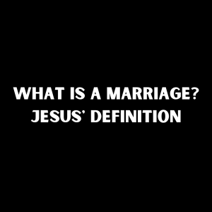 What Is a Marriage? Jesus’ Definition