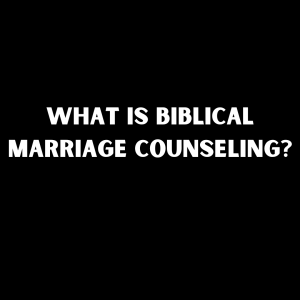 What is Biblical Marriage Counseling?